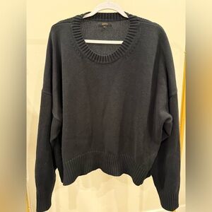 Quince Women’s Boyfriend Crew Neck Sweater | 100% Cotton | XL